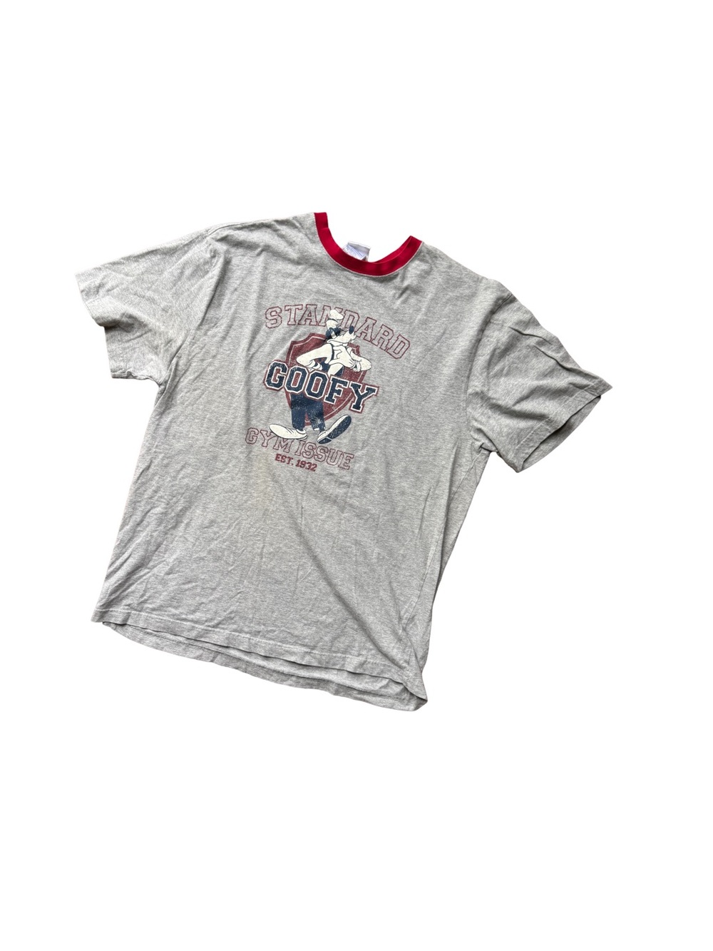 Disney Goofy Ringer Tee in Light Gray with Red Collar